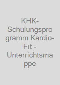 Cover KHK-Schulungsprogramm Kardio-Fit - Unterrichtsmappe