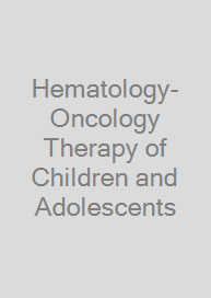 Cover Hematology-Oncology Therapy of Children and Adolescents