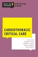 Cover Cardiothoracic Critical Care