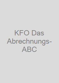 Cover KFO Das Abrechnungs-ABC