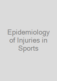 Cover Epidemiology of Injuries in Sports