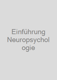 Cover Einführung Neuropsychologie