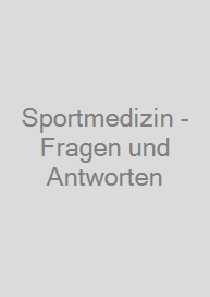 Cover Sportmedizin - Fragen und Antworten