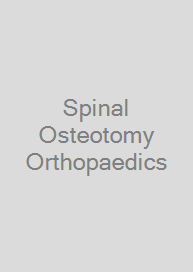 Cover Spinal Osteotomy Orthopaedics