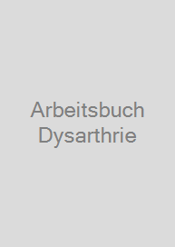 Cover Arbeitsbuch Dysarthrie