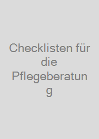 Cover Checklisten für die Pflegeberatung