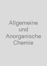 Cover Allgemeine und Anorganische Chemie