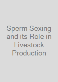 Cover Sperm Sexing and its Role in Livestock Production