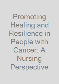 Cover Promoting Healing and Resilience in People with Cancer: A Nursing Perspective