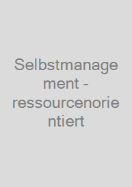 Cover Selbstmanagement - ressourcenorientiert