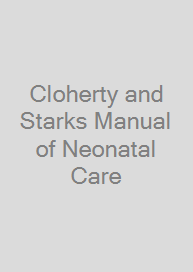 Cover Cloherty and Starks Manual of Neonatal Care