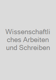 Cover Wissenschaftliches Arbeiten und Schreiben