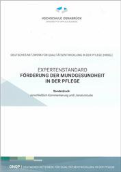 Cover Expertenstandard Förderung der Mundgesundheit in der Pflege