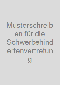 Cover Musterschreiben für die Schwerbehindertenvertretung