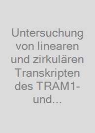 Untersuchung von linearen und zirkulären Transkripten des TRAM1- und S100A6-Genlokus im Kontext des Harnblasenkarzinoms