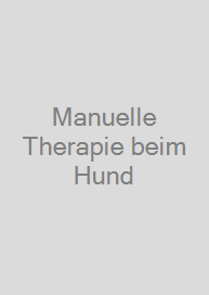 Cover Manuelle Therapie beim Hund