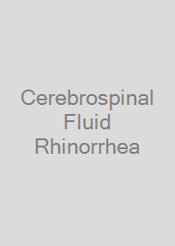 Cover Cerebrospinal Fluid Rhinorrhea