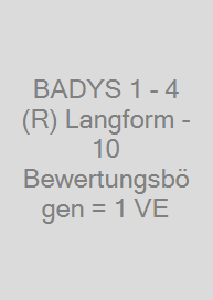 Cover BADYS 1 - 4+ (R) Langform - 10 Bewertungsbögen = 1 VE