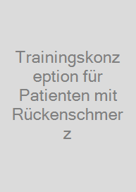 Cover Trainingskonzeption für Patienten mit Rückenschmerz