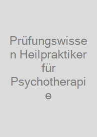 Cover Prüfungswissen Heilpraktiker für Psychotherapie