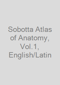 Cover Sobotta Atlas of Anatomy, Vol.1, English/Latin