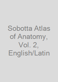 Cover Sobotta Atlas of Anatomy, Vol. 2, English/Latin