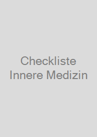 Cover Checkliste Innere Medizin