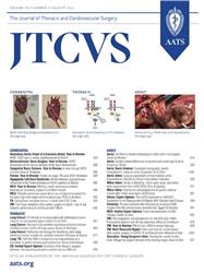 Cover The Journal of Thoracic and Cardiovascular Surgery