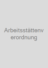 Cover Arbeitsstättenverordnung