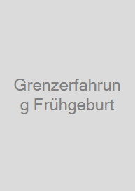 Cover Grenzerfahrung Frühgeburt