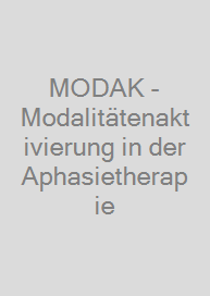 Cover MODAK - Modalitätenaktivierung in der Aphasietherapie