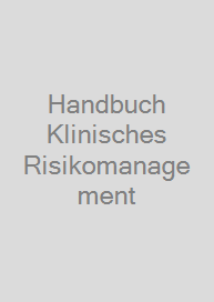 Cover Handbuch Klinisches Risikomanagement