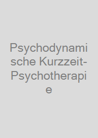 Cover Psychodynamische Kurzzeit-Psychotherapie