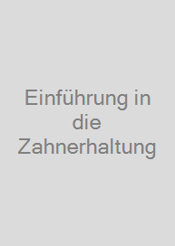 Einführung in die Zahnerhaltung