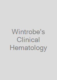 Cover Wintrobe's Clinical Hematology