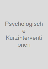 Cover Psychologische Kurzinterventionen