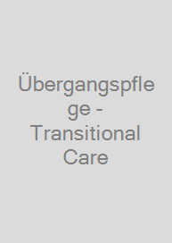 Cover Übergangspflege - Transitional Care