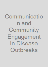 Cover Communication and Community Engagement in Disease Outbreaks