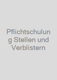 Pflichtschulung Stellen und Verblistern