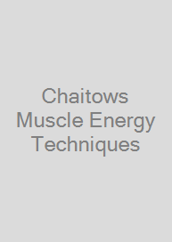 Cover Chaitows Muscle Energy Techniques