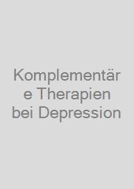 Cover Komplementäre Therapien bei Depression