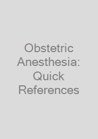 Cover Obstetric Anesthesia: Quick References & Practical Guides