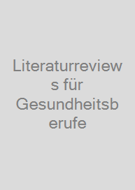 Cover Literaturreviews für Gesundheitsberufe