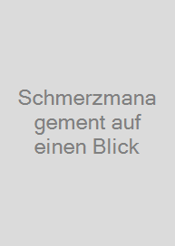 Schmerzmanagement auf einen Blick