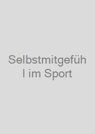 Cover Selbstmitgefühl im Sport