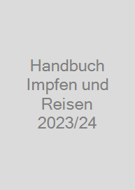 Cover Handbuch Impfen und Reisen 2023/24