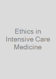 Cover Ethics in Intensive Care Medicine