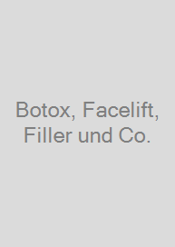 Cover Botox, Facelift, Filler und Co.