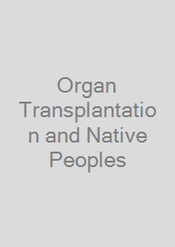 Cover Organ Transplantation and Native Peoples