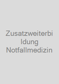 Cover Zusatzweiterbildung Notfallmedizin